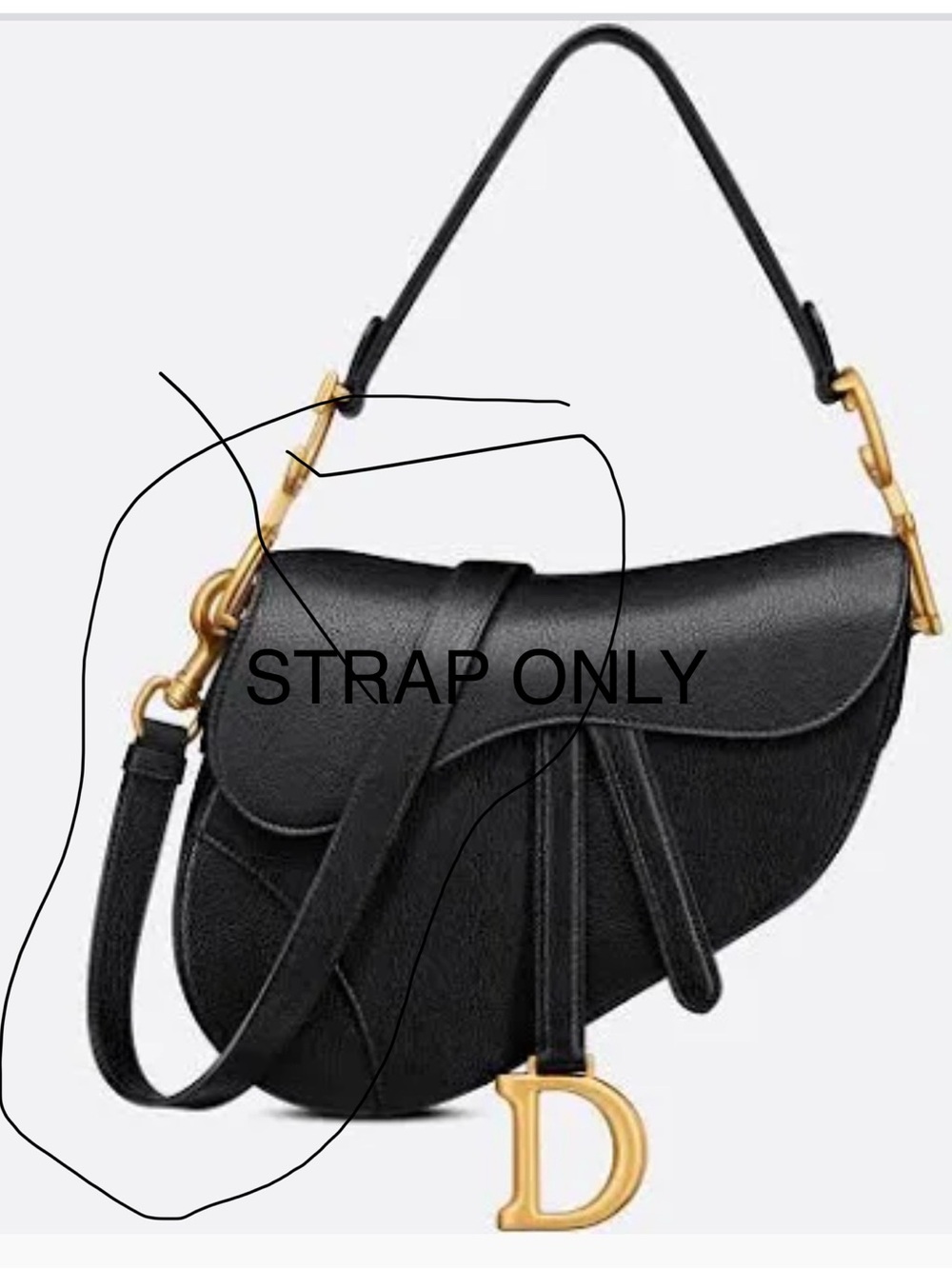 Dior Saddle Bag Long Extension Strap